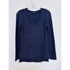 Apt 9 Navy Blue Sparkly Top Size Small